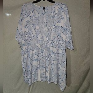 Blue and White Paisley Robe